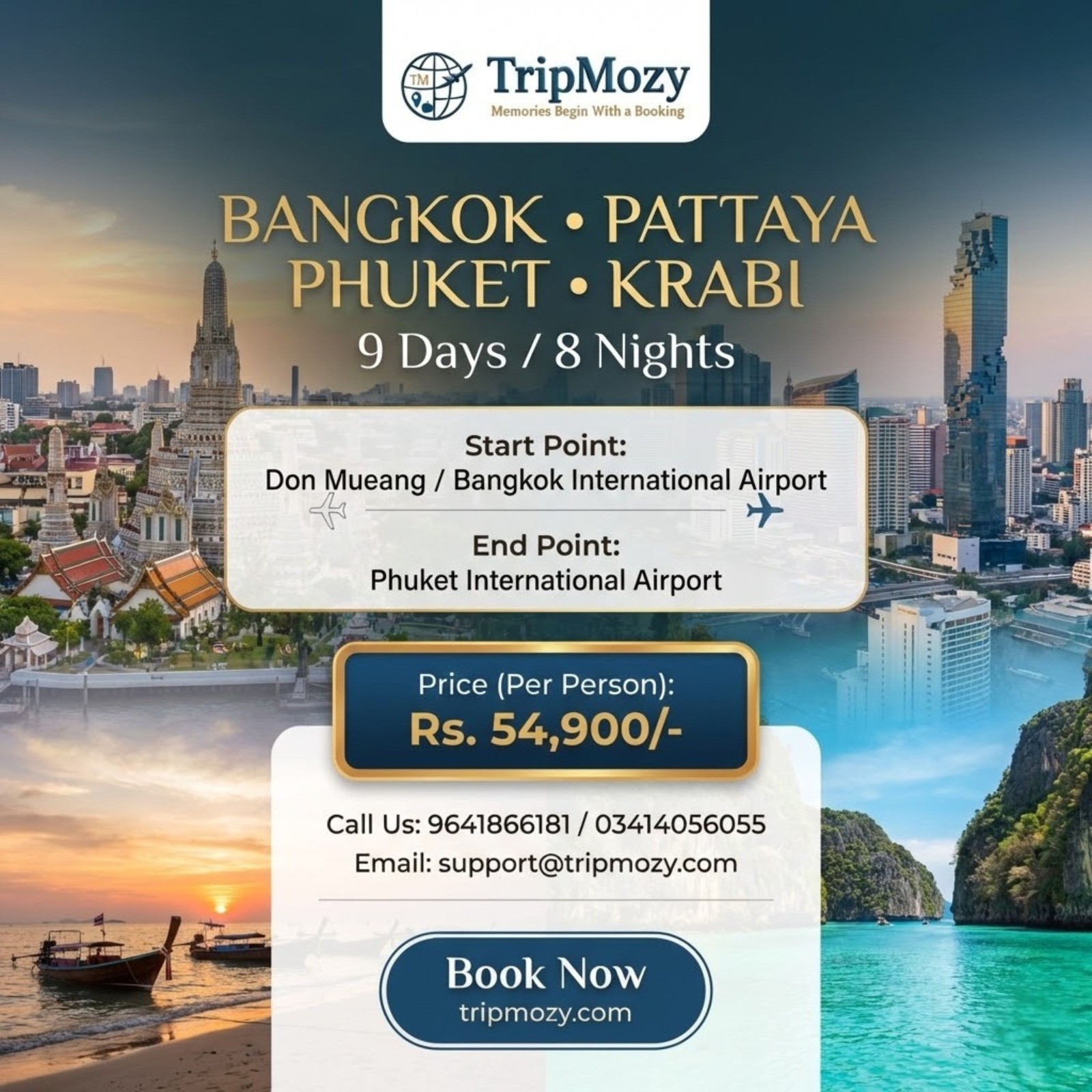Bangkok - Pattaya-  Phuket-Krabi Tour